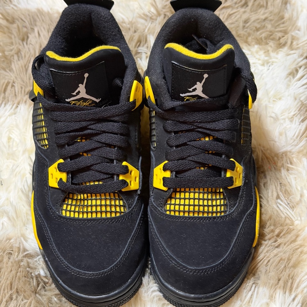 Jordan Black and Yellow Kids Sneakers
